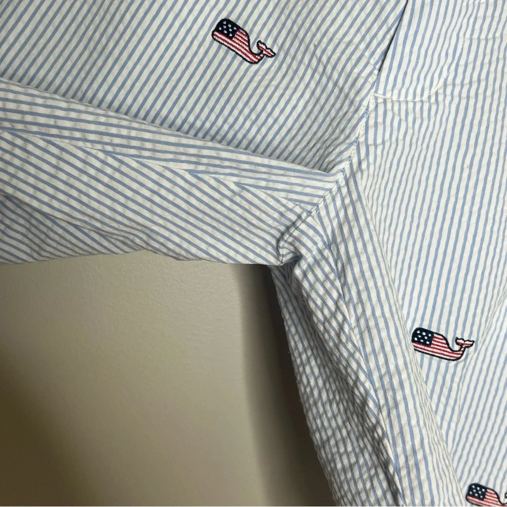Vineyard Vines Men’s Seersucker Patriotic American Flag Breaker Short Size 32 - Picture 8 of 14